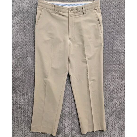 FootJoy FJ 5 Pocket Golf Pants Stretch Mens Size 34x32 Khaki Tan Performance - Picture 1 of 10
